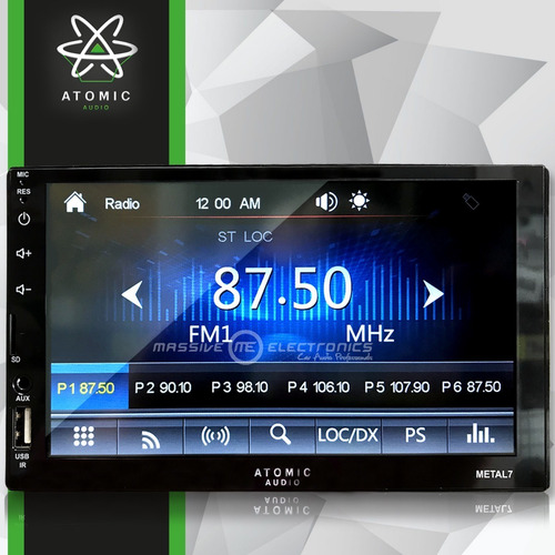 Autoestereo Pantalla Atomic Audio Metal7 Mirrorlink Bt + Cam