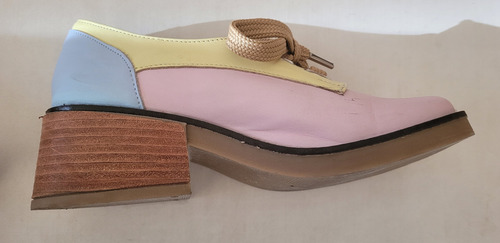 Zapatos Mujer Cuero Miye Número 37 Divinos !!!!! Tres Colores 37 (Usado)