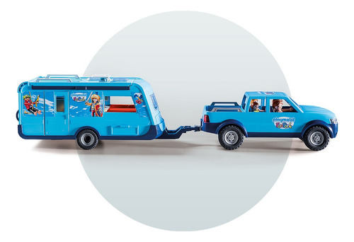 Pickup Remolque Casa Rodante Playmobil 9502 Funpark Playlgh