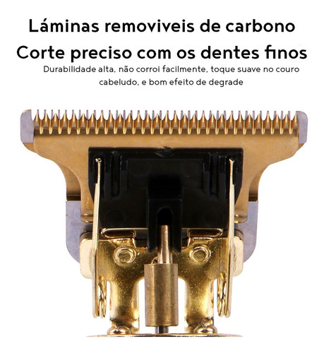 Imagem 3 de 12 de Maquina De Acabamento E Cortar Cabelo Sem Fio