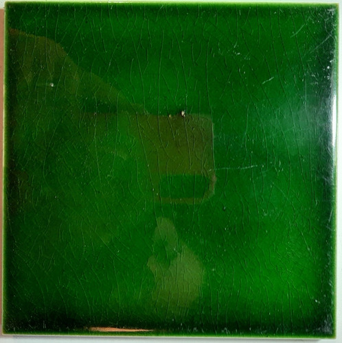 Imagen 1 de 4 de Antiguo Azulejo Liso Verde 15,2x15,5, 7022 