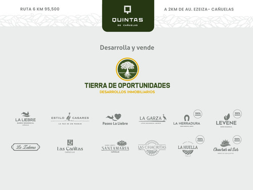 Lote En Venta 2.000m2 Quintas De Cañuelas