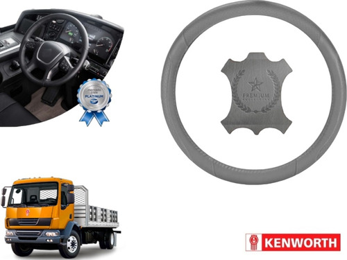 Cubrevolante Gris Trailer Truck Piel Kenworth K370 2008-2023