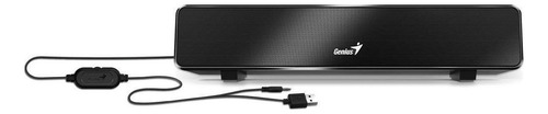 Parlante Genius SoundBar 100 USB, Portátil, Color Negro, 6W RMS