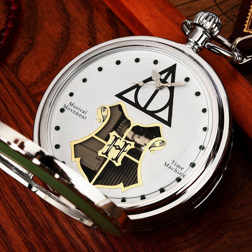 Reloj De Bolsillo Musical Harry Potter M1 Verde Hp