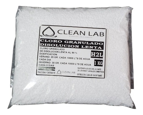 Cloro Granulado Disolucion Lenta X 1 Kg. Clean Lab Envio