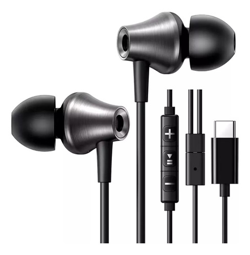 Audifono Ugreen Usb C Stereo Microfono Hifi Pc Pvc Color Negro