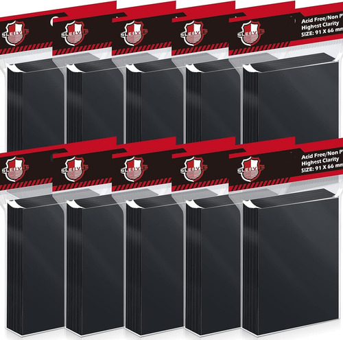 1000 Fundas Para Tarjetas Negras Para Tarjetas Comerciales,