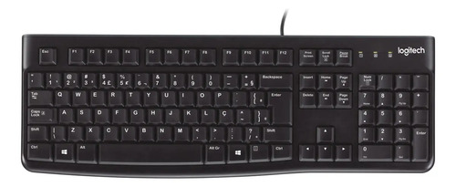 Teclado com fio USB Logitech K120 com Layout ABNT2