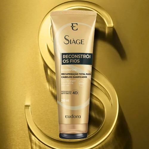 Shampoo Eudora Siàge Reconstrói Os Fios 250ml