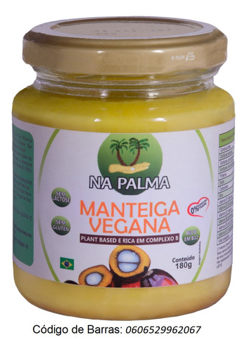 Manteiga Vegana Na Palma 180grs Rica Complexo B