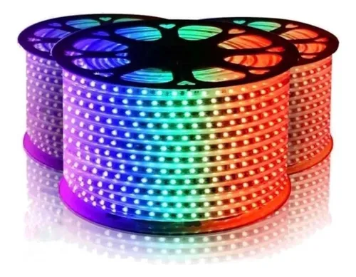 Luces Navideña Led Rgb X 30 Mts 110v Con Control Exterior