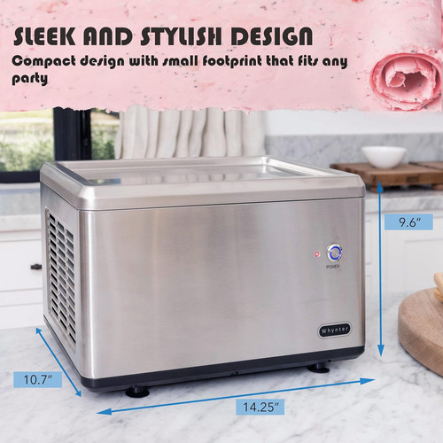 Maquina Para Hacer Rollos De Helado Whynter, De Acero Inox.