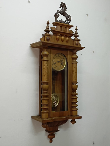 Antiguo Reloj De Pared A Péndulo Junghans Aleman 