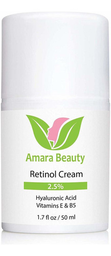 Crema Retinol Para Cara 2,5% Con Ácido Hialurónico Y Vitamin