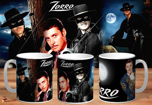 Taza De Ceramica El Zorro Diego De La Vega Serie Retro Art