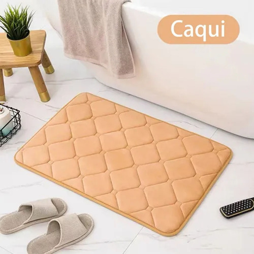 Tapete Baño Ultra Suave Alfombra Baño Absorbente Memory Foam Marrón