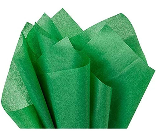Papel De Seda Verde Sólido Amscan 47286.28, 20  X20  | 8ct