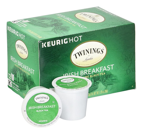 Twinings Tea Desayuno Irlandés Keurig K-cups, 12 Count