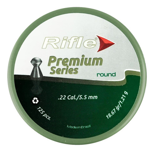 Munição Carabina 5.5 Rifle Round - Premium Series 125unida