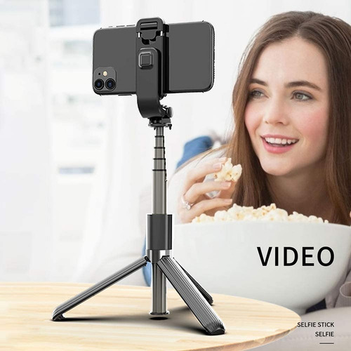 Bastão Pau Selfie Tripe Controle Bluetooth Retrátil Celular