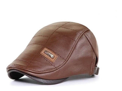 Gorra Boina De Hombre Ajustable De Cuero Pu Jamont Mod. Euro