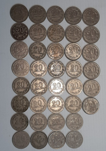 Argentina 20 Centavos Serie Completa 1896/1942 X 38 Ro 344