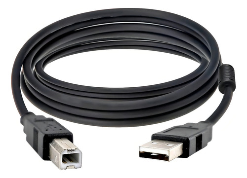 Cable USB Ab con filtro para impresora universal, 3 metros, color negro