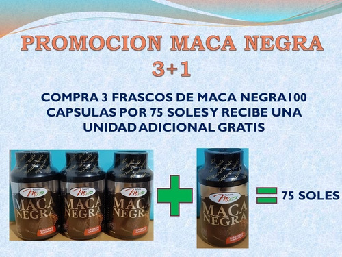 Capsulas Maca Negra De 100*500 Mg