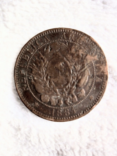 Moneda De Dos Centavos Año 1884-republica Argentina 