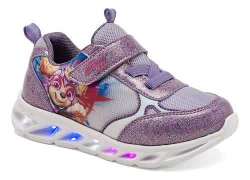 Tenis paw patrol niña con luces hot sale