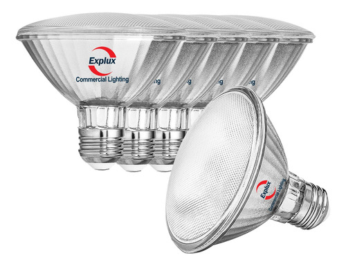 Explux - Bombillas Led Par30 De Grado Comercial De Cuello Co