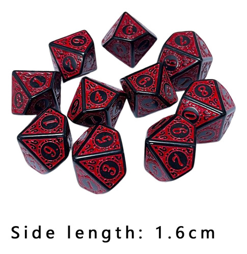 3 Juego De Dados Poliédricos De 2-6 Paquetes De 10x, 16 Mm