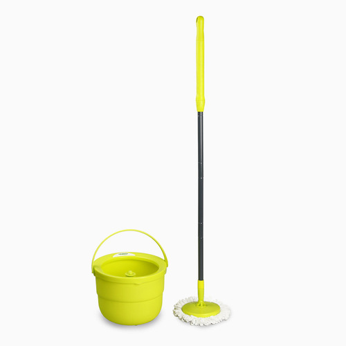 Imagen 2 de 7 de Balde Rotomop Mopa Microfibra Centrifugo Escurridor Virulana Color Verde Claro