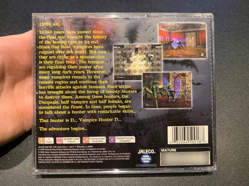 Vampire Hunter D Sony Playstation Ps1 (Usado)