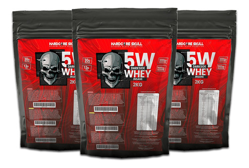 Kit:3 Whey Protein Refil 6kg Isolado 5w Dark Side Promoção