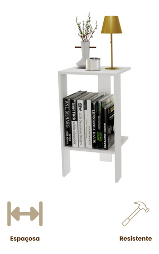 Mesa De Cabeceira Canto Pequena Criado Mudor Branco Quarto