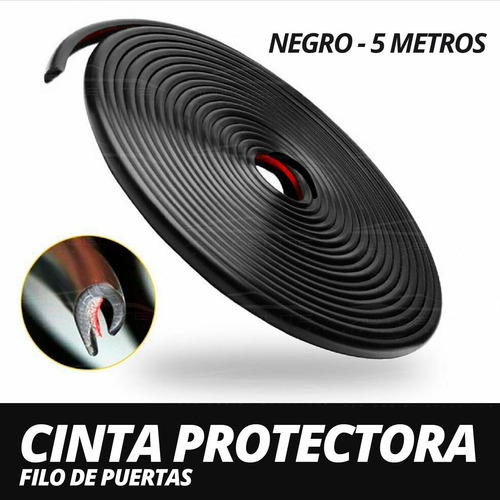 Imagen 2 de 10 de Cinta Protector Filo De Puertas Para Auto 5 Metros Colores