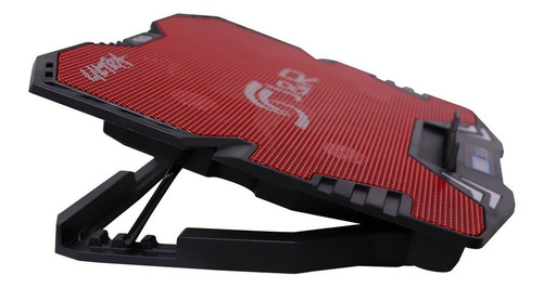 Imagen 5 de 10 de Base Refrigerante Portátil 5 Ventiladores Reclinable Led Usb
