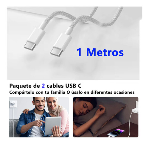 35w Cargador Tipo C Carga Rápida Para iPhone 15/16 Pro Max