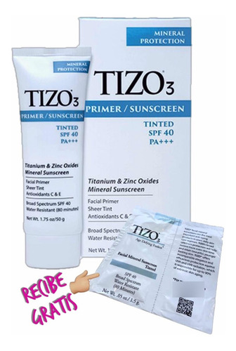 Imagen 1 de 7 de Tizo 3 Protector Solar Facial Mineral Color Fps40