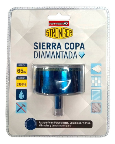 Mecha Sierra Copa Broca Diamantada 65mm Stronger- Ferrejido