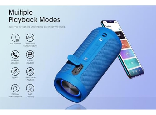Altavoz Bluetooth Eduplink, Inalámbrico Portátil