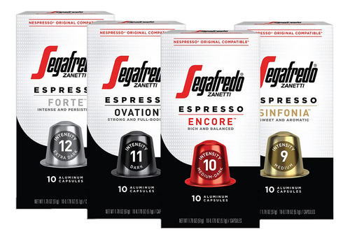 Segafredo Zanetti Capsulas De Espresso, Paquete Variado, Com