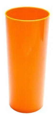 Kit 14 Copos Long Drink Acrílico Sólido Laranja 330 Ml