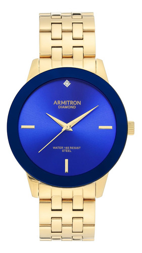 Reloj Hombre Armitron 20-5402blgp Cuarzo Pulso Dorado En