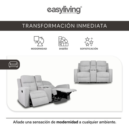 Sofa Reclinable Con Portavasos Love Seat Moon Easy Lving
