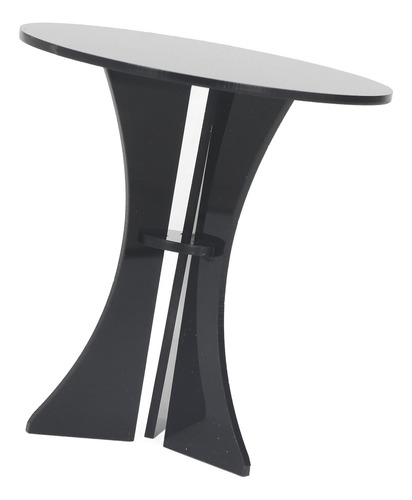 Mesa Redonda Con Forma De Casa De Muñecas, Negra, Estable, D