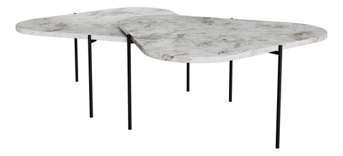 Mesa De Centro Palheta - Atenna - 130cmx 65cmx30 Cm Wt