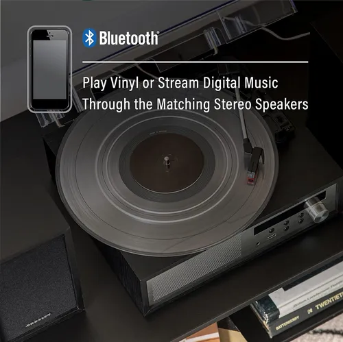 Tocadiscos Bluetooth Y Radio Crosley Cr7022a-bk Y Altavoces